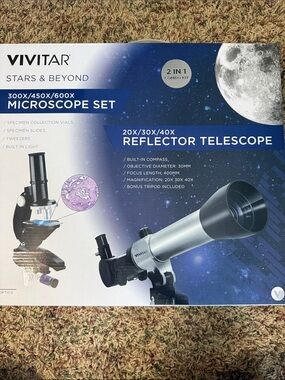 Vivitar Stars & Beyond 2-in-1 Microscope & Telescope Combo Kit